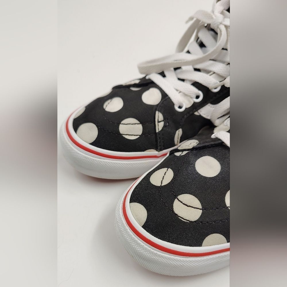 Vans Off The Wall Black & White Polka Dot High-Top Skateboard  Sneakers Sz 6.5 - Picture 6 of 16